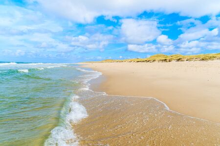 Crystal clear sea water at Kampen beach, Sylt island, North Sea, Germany