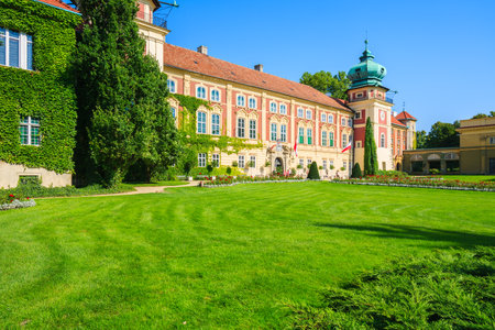 Beautiful Lancut castle on sunny summer day, Polandのeditorial素材