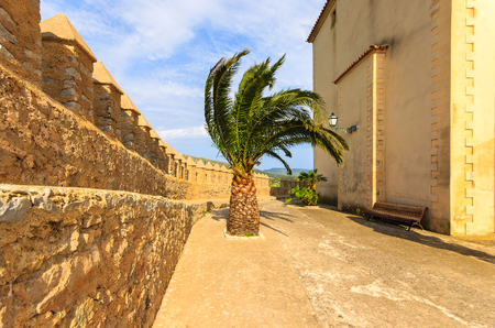Monastery building in Arta village, Majorca island, Spainの写真素材