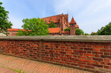 Malbork castle medieval fortress teutonic knights Unesco World Heritage site, Polandのeditorial素材