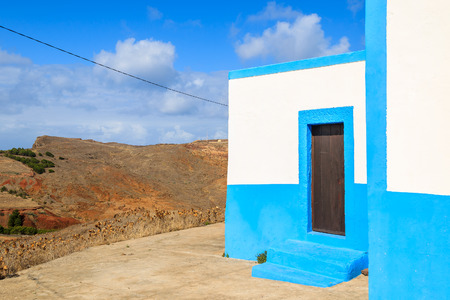 Small old church on hill top, Madeira island, Portugal