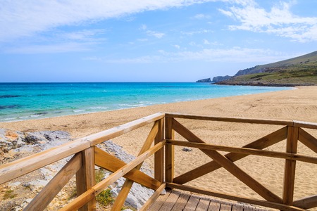 Sandy Cala Mesquida beach, Majorca island, Spainの写真素材