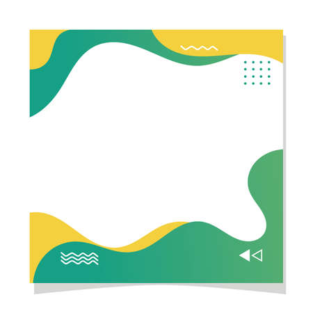 Social Media Templates. Gradient yellow red color, great for social media template promotions.のイラスト素材