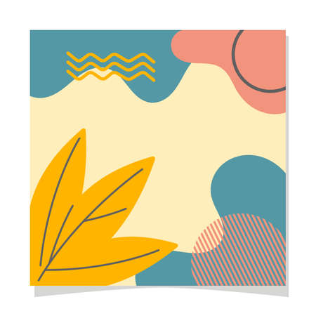 Modern vector collage backgrounds, pastel colors, good for your business website, prints, social media, invitations, book covers, etc.のイラスト素材