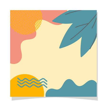 Modern vector collage backgrounds, pastel colors, good for your business website, prints, social media, invitations, book covers, etc.のイラスト素材