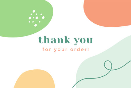 Abstract thank you for your order card.のイラスト素材