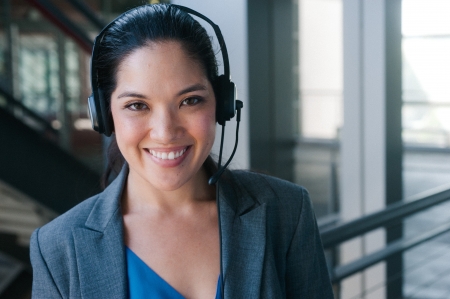 portrait of an attractive asian businesswoman outsideの写真素材