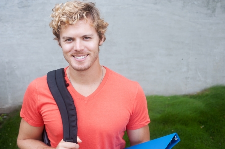 portrait of a college student on campusの写真素材