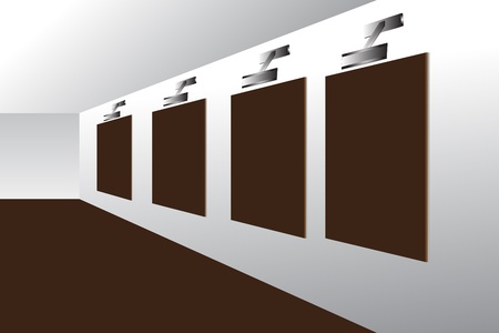 Blank advertising billboards in underground passageのイラスト素材