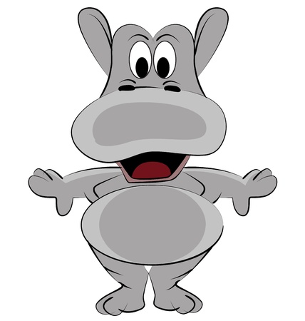 funny cartoon donkey  on a white backgroundのイラスト素材