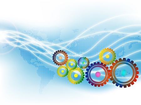 illustration of techno gears abstractのイラスト素材
