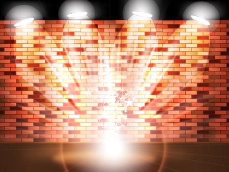 illustration of Light on the wallのイラスト素材