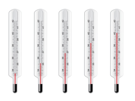 vector thermometers at different levels