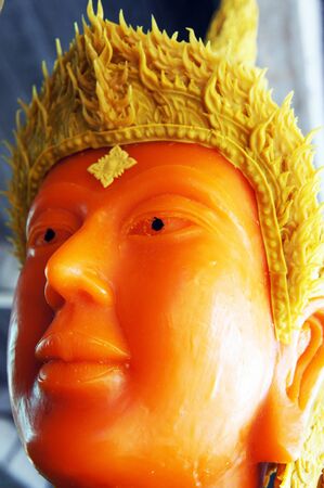 Candles carved face 2                の写真素材