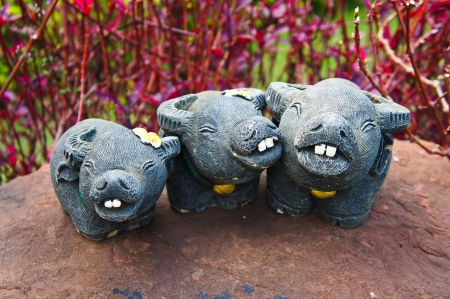 Buffalo statueの写真素材