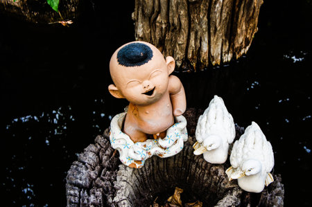 Boy Ceramic dollの写真素材