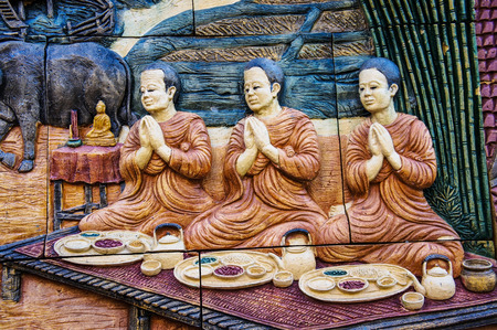 tiled wallの写真素材