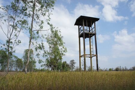Tower in the fieldの写真素材
