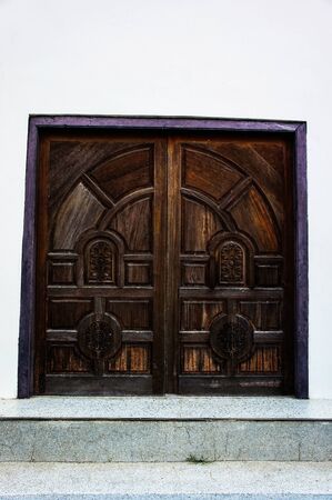 Thai temple doorの写真素材