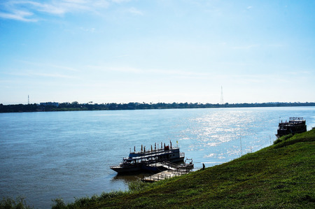 Scenery along the Mekong Riverの写真素材