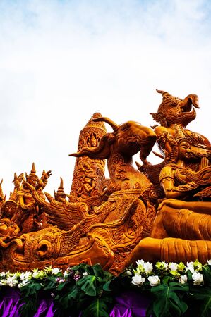 Ubon Candle Festival in Thailandの写真素材