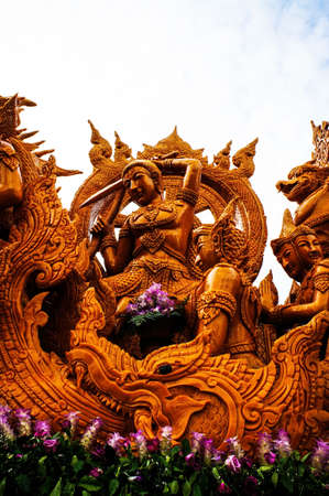 Ubon Candle Festival in Thailandの写真素材