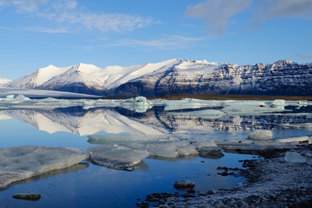 Reflection of iceberg in Iceland