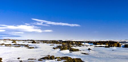 Iceland Landscape with Blueskyの写真素材