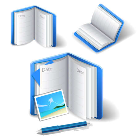 Blue sky diary icon の写真素材