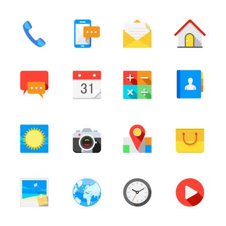 Main Icons for Mobile Phone and Applicationのイラスト素材