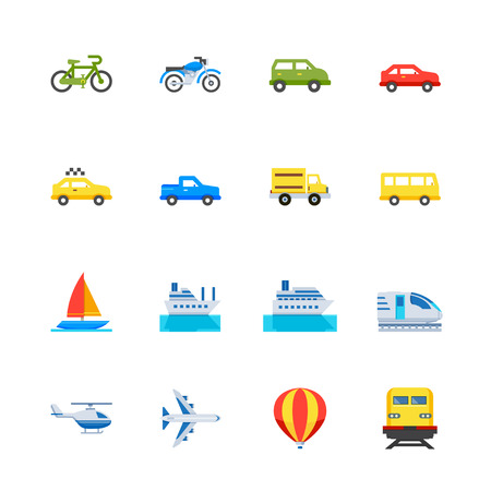 Transportation and Vehicles Iconsのイラスト素材
