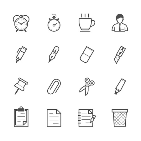 Business and Office Iconsのイラスト素材