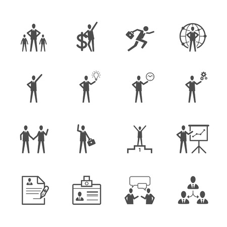 Management and Human Resource Iconsのイラスト素材