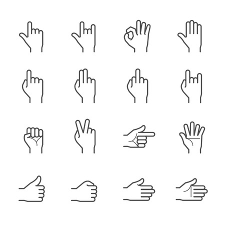 Hands Iconsのイラスト素材