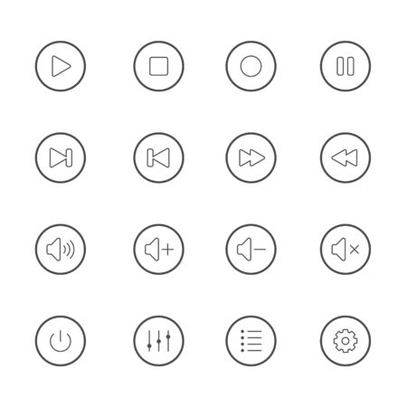 Media Player Iconsのイラスト素材