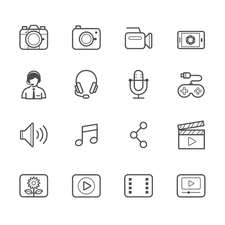 Multimedia Iconsのイラスト素材