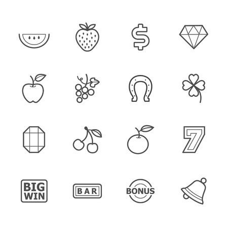 Slot Machine Iconsのイラスト素材