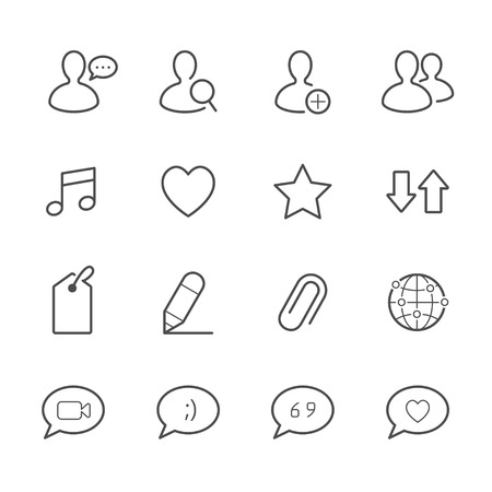Social Media Iconsのイラスト素材
