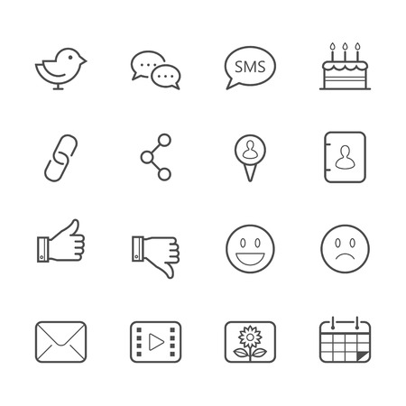 Social Media Iconsのイラスト素材
