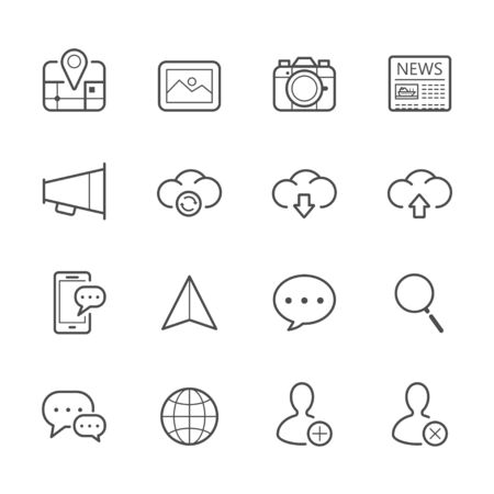 Social Media Iconsのイラスト素材