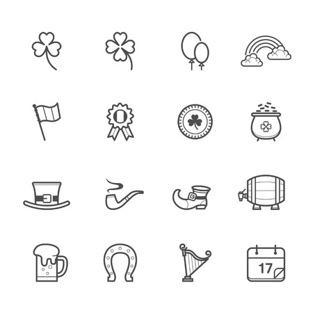 Saint Patricks Day Iconsのイラスト素材