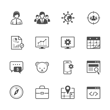 SEO and Development Iconsのイラスト素材
