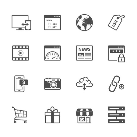 SEO and Internet Iconsのイラスト素材