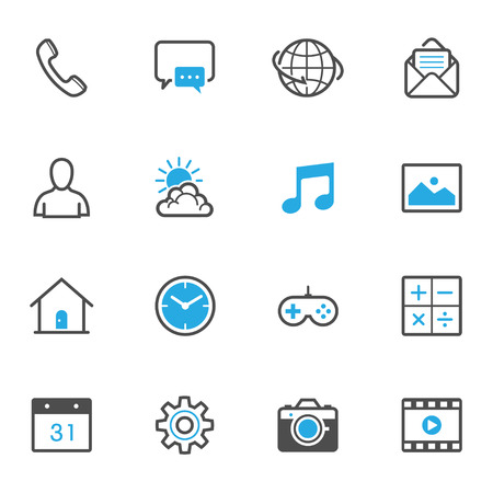 Mobile Phone Iconsのイラスト素材