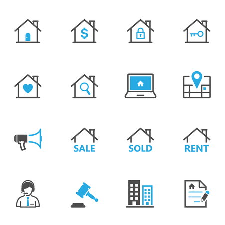 Real Estate Iconsのイラスト素材
