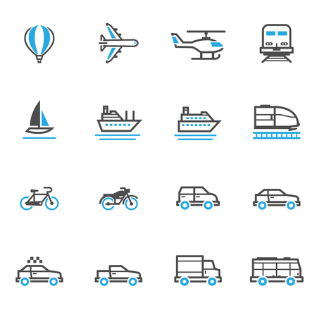 Transportation and Vehicles Iconsのイラスト素材
