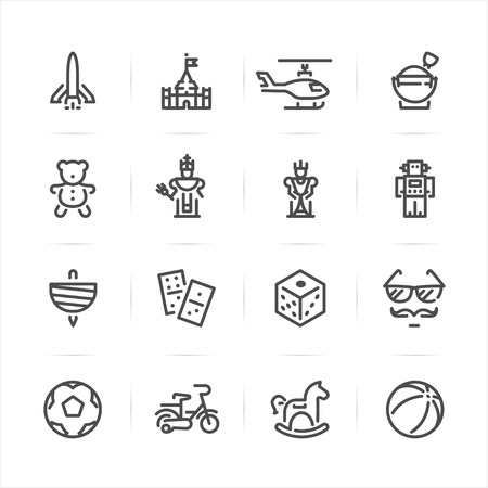 Toy icons with White Backgroundのイラスト素材