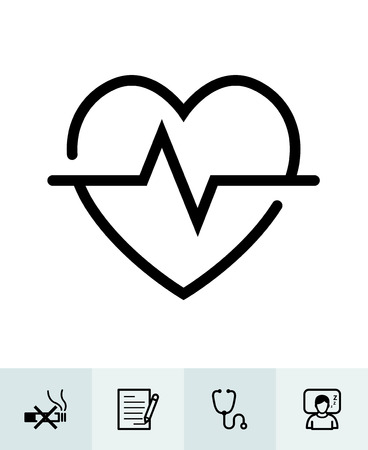 Health icons with White Backgroundのイラスト素材