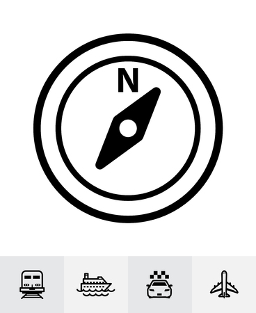 Map and location icons with White Backgroundのイラスト素材