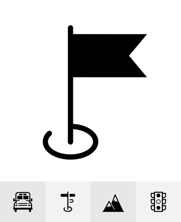Map and location icons with White Backgroundのイラスト素材